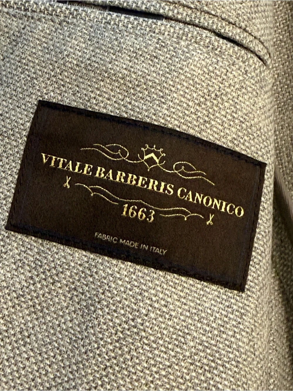 Bonobos VBC 100% wool sport coat blazer gray 44R standard fit Italian heritage